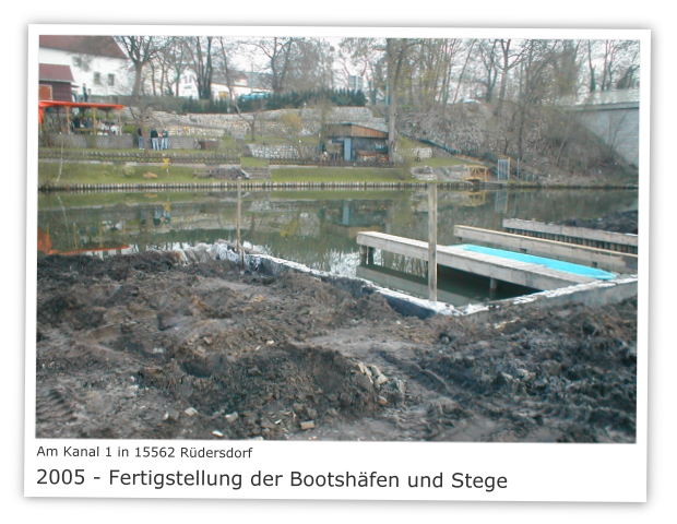 Am Kanal 1 in 15562 Rdersdorf Bild 11 - Fertigstellung der Bootshfen und Stege
