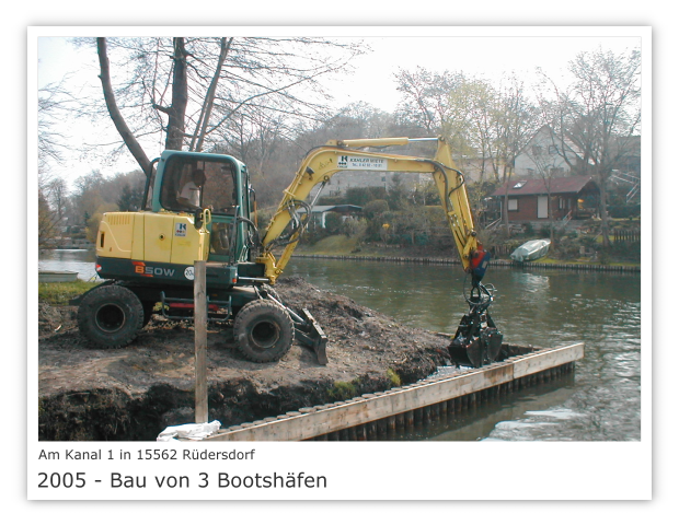 Am Kanal 1 in 15562 Rdersdorf Bild 9 - Bau von 3 Bootshfen